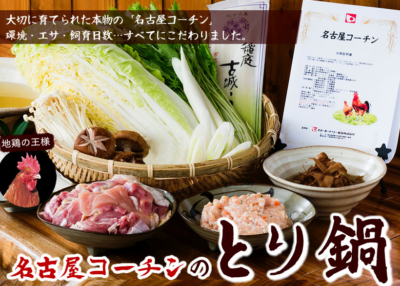 地鶏の王様！名古屋コーチン水炊き鍋セットをお取り寄せ通販！水郷のとりやさん
