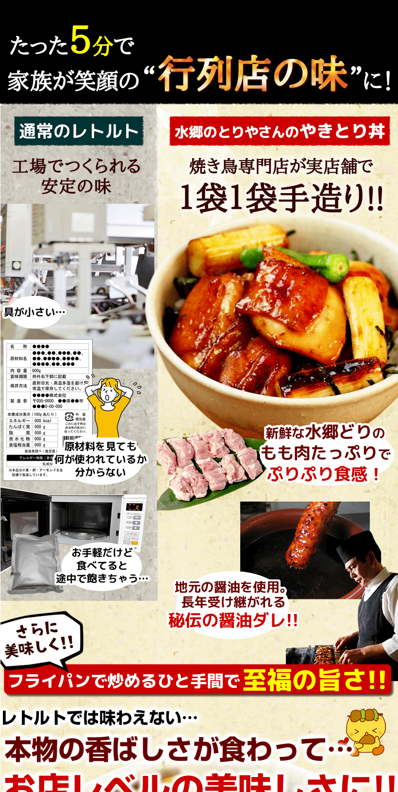 送料無料】 水郷どり 焼き鳥丼5食セット 専門店こだわりの味