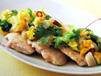 鶏肉レシピ エスニックソテー白菜ソース