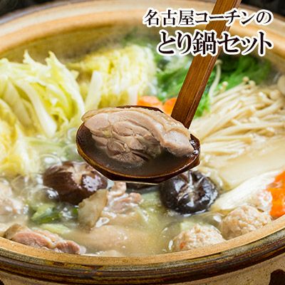 【送料無料】名古屋コーチンの鳥なべセット（お肉とスープのみ）［2-3名様用］［名古屋コーチン鍋セット（水炊き）］※【 冷凍 限定配送 】